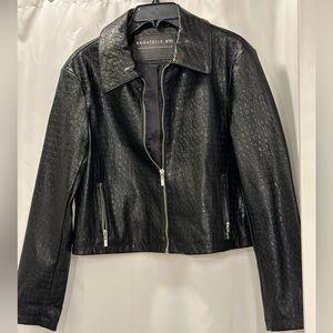 • BAGATELLE.NYC • Black Vegan Leather Jacket • Size M • $15 • Condition- New